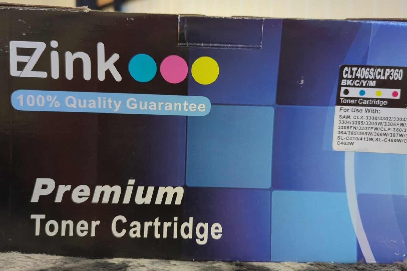 EZINK 4PK CLT406S Color Toner Cartridge Set - Samsung CLP 360 365 CLX 3300 3305
