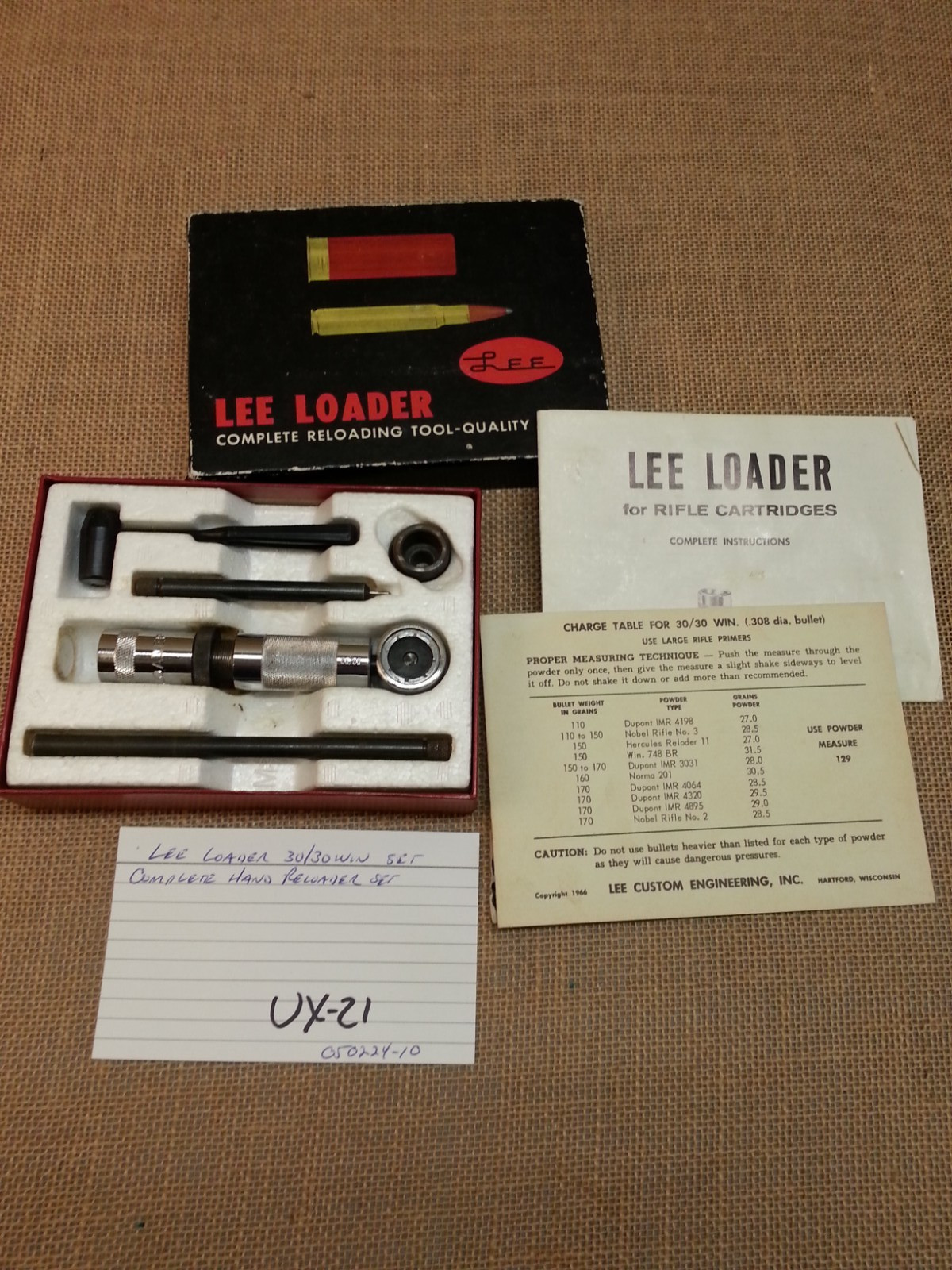 Lee Precision Handloader Kit for 30-30 Rifle Cartridges