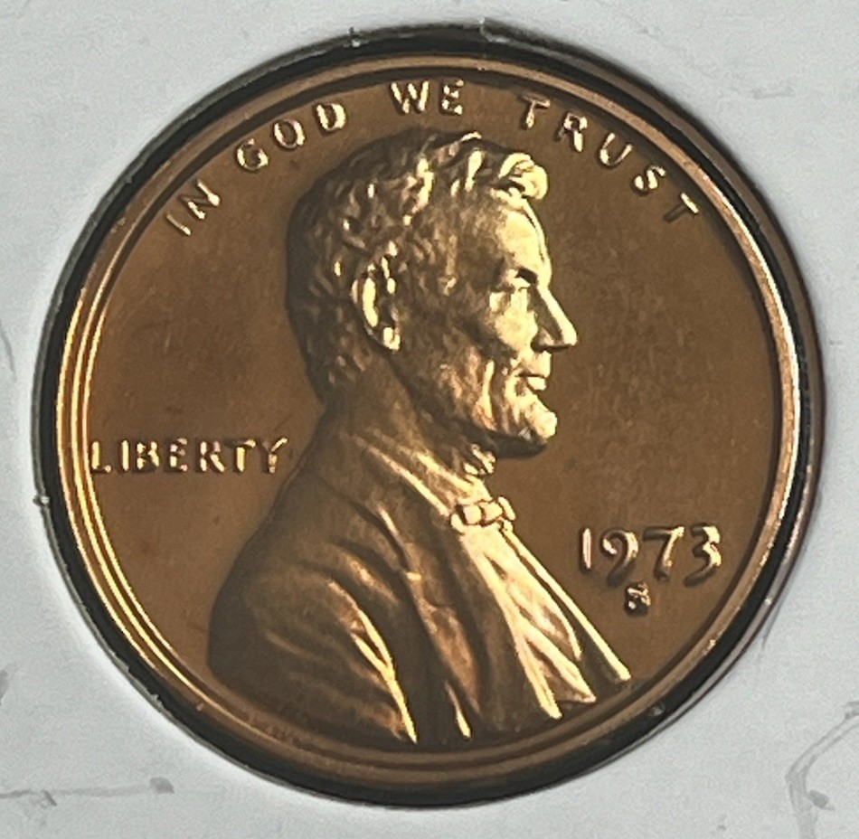 1973 -S Lincoln Memorial Cent Gem Proof Single Coin