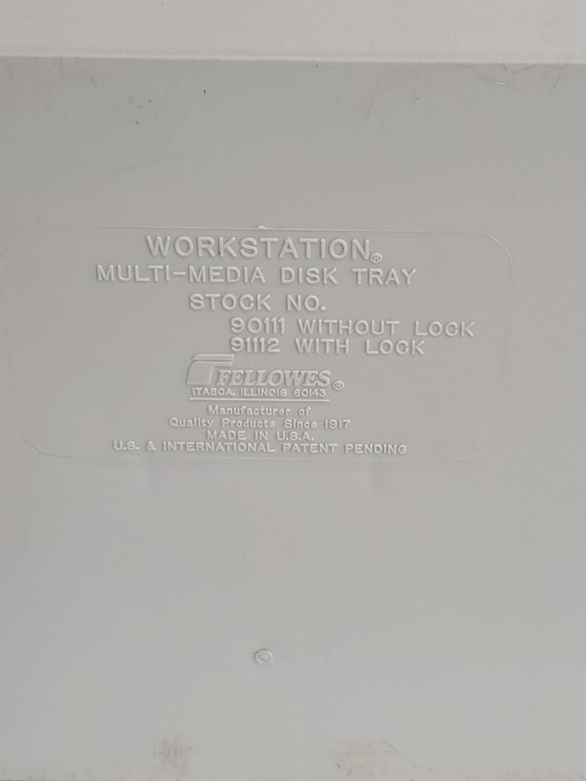 Fellowes Workstation Multi Media PC Disk Tray Stock # 90111 Without Lock HTF VTG