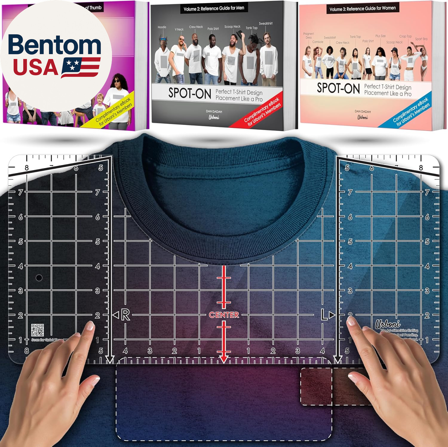 (Upgraded - XL Size) Tshirt Ruler Guide Vinyl Alignment - Shirt Measurement Tool