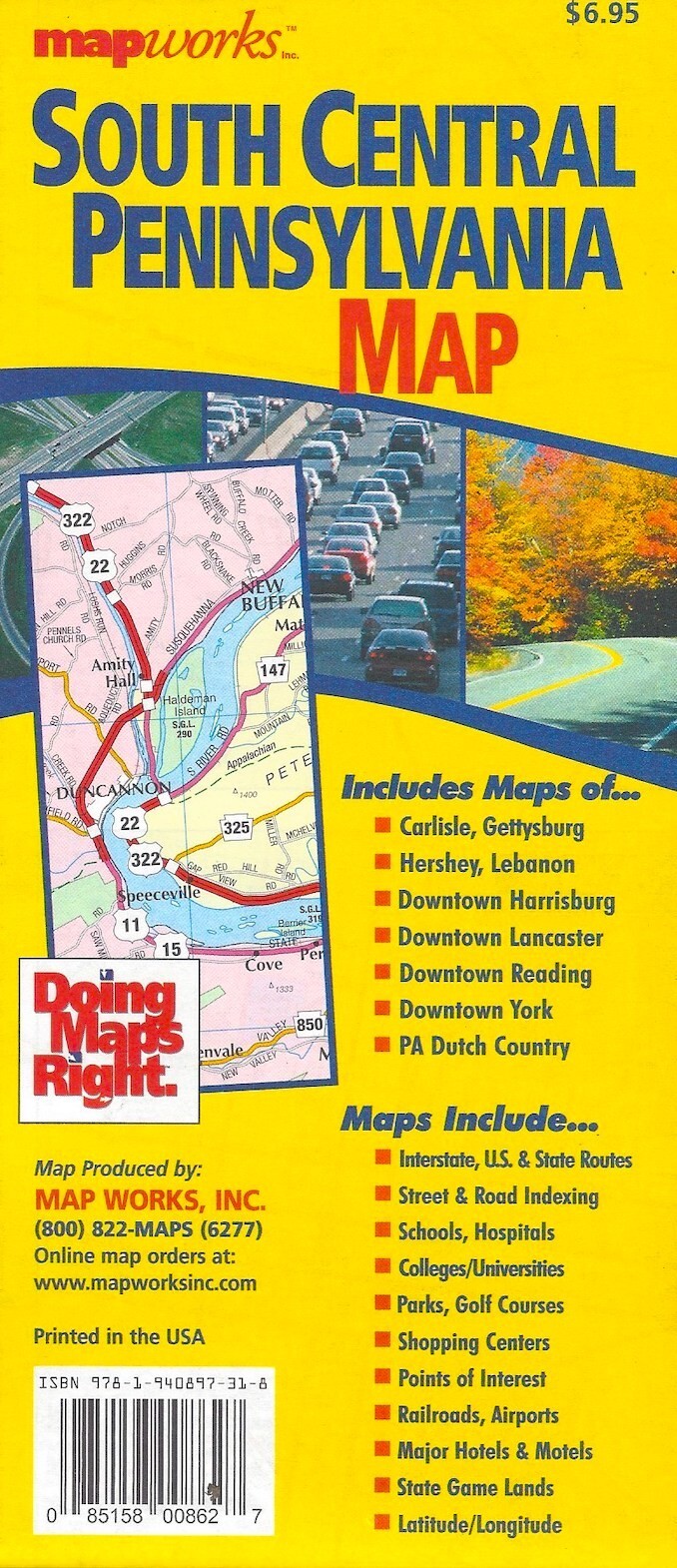 Map of South Central Pennsylvania, by MapWorks