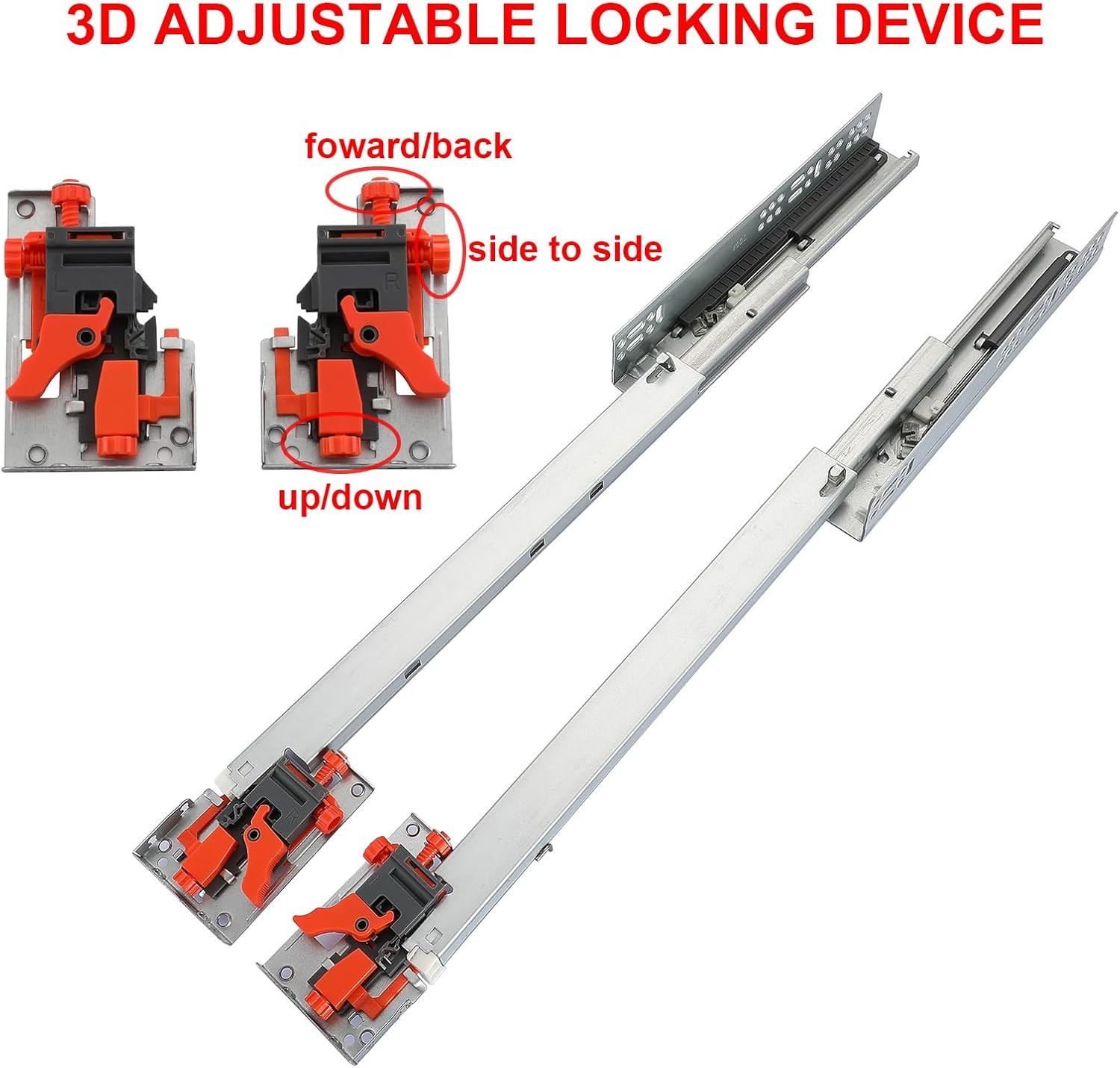 6 Pair of 14 Inch Undermount Soft Close Drawer Slides 100LB Load Capacity Full E