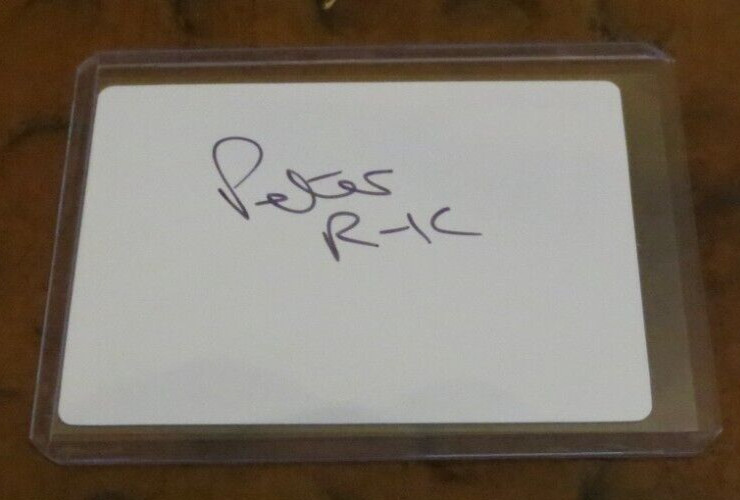 Peter Robb-King makeup art Star Wars ROTJ signed autographed card  Darth Vader
