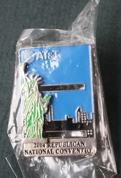 AT&T 2004 Republican Nation Convention New York Statue Of Liberty Sliding Pin --