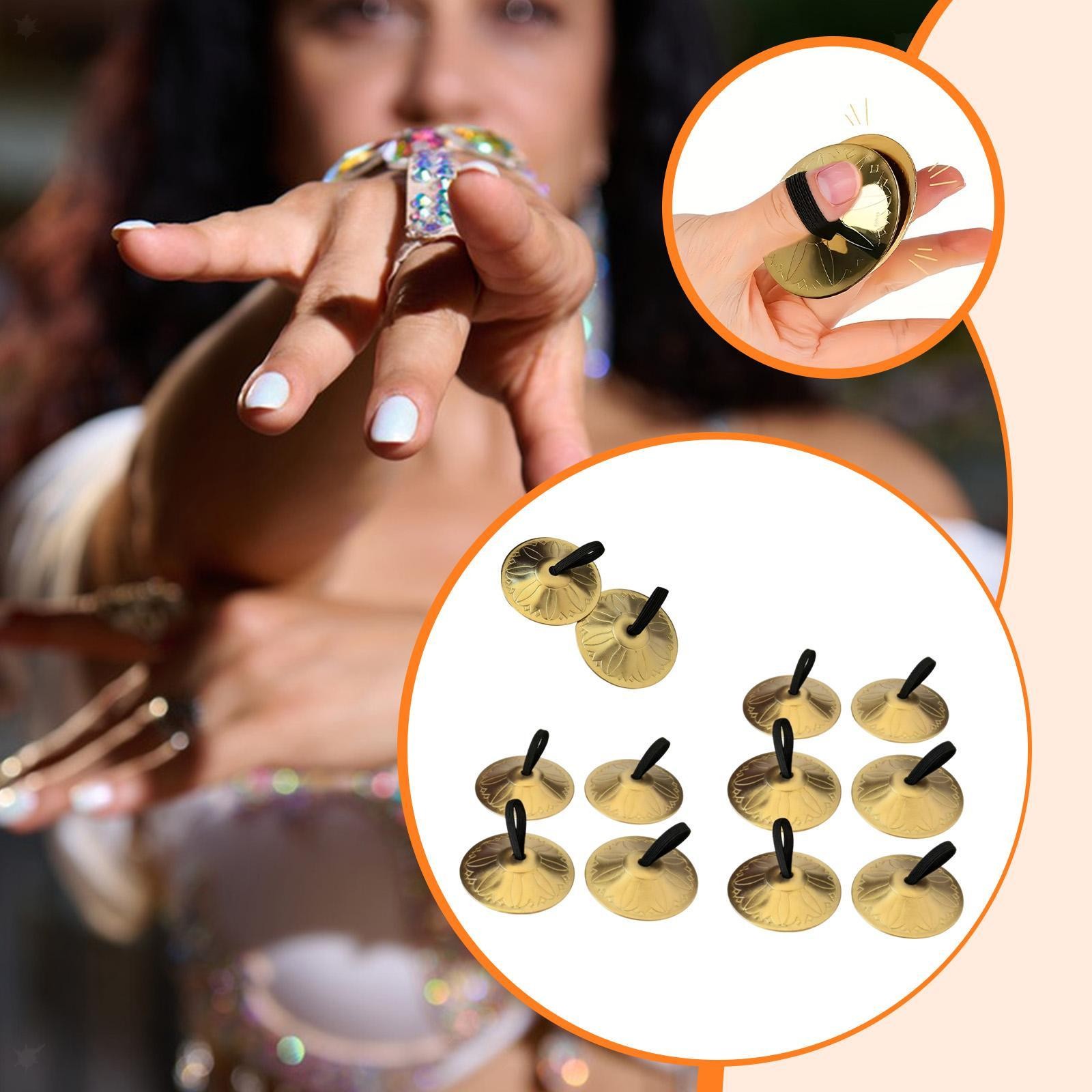 Belly Dance Finger Cymbals Metal Finger Zills Lightweight Equipment Percussion