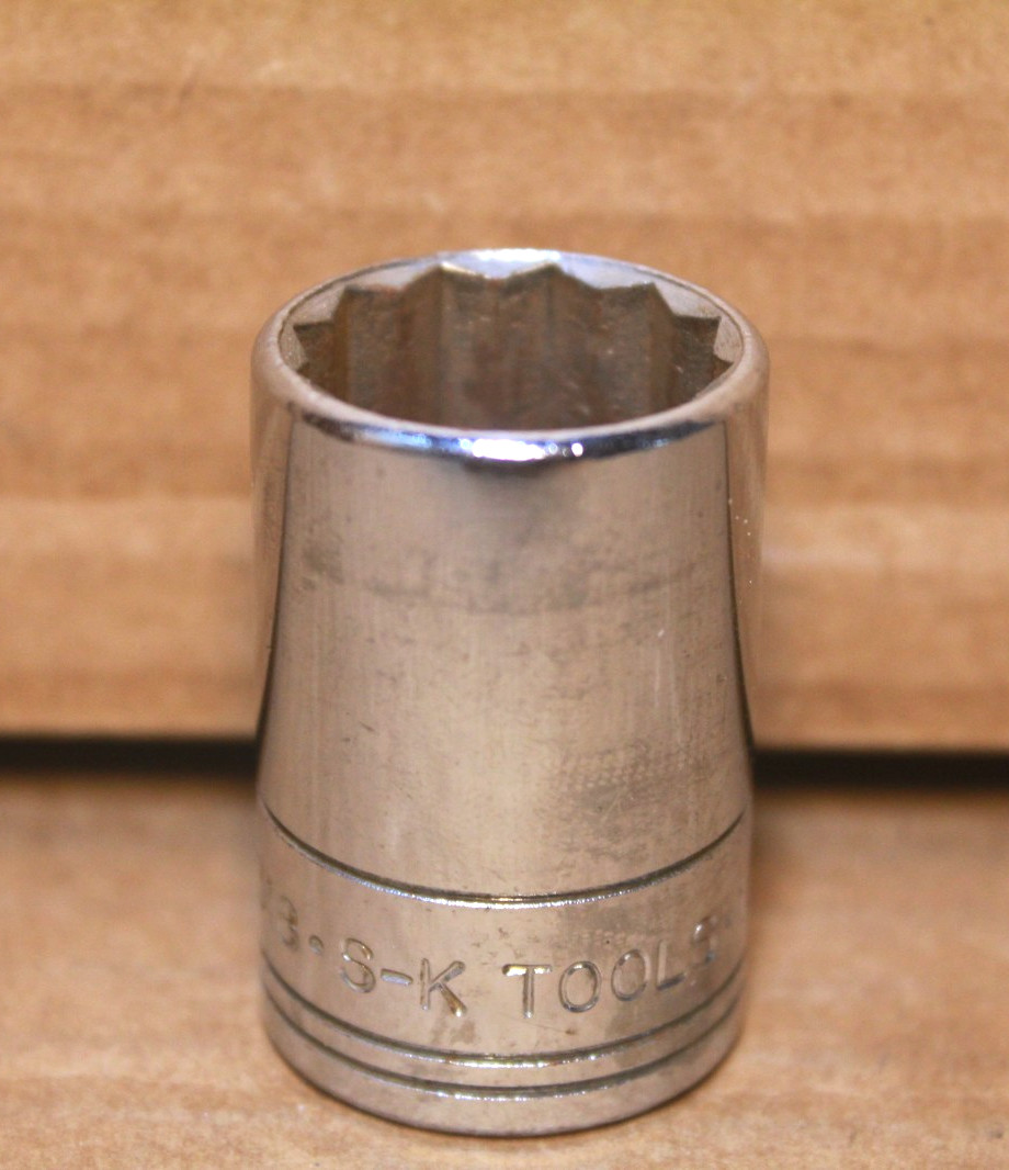 SK 40318 1/2" Drive 18mm 12pt Chrome Socket MADE IN USA