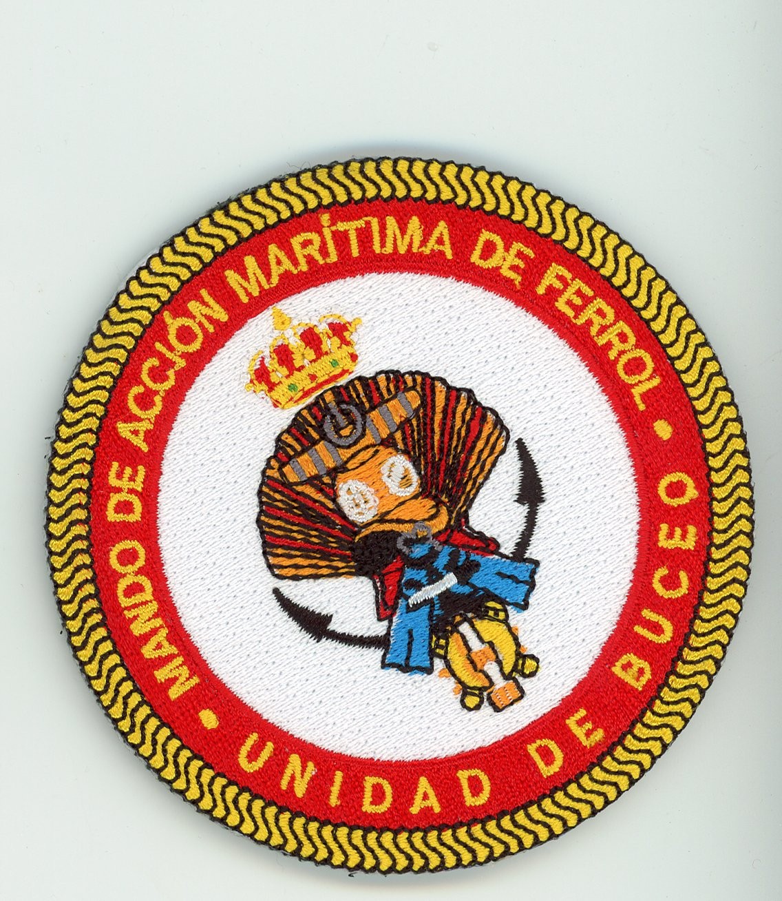 PATCH SPAIN NAVY DIVER UNIT EL FERROL NAVAL BASE HQ MARITIME ACTION  PARCHE
