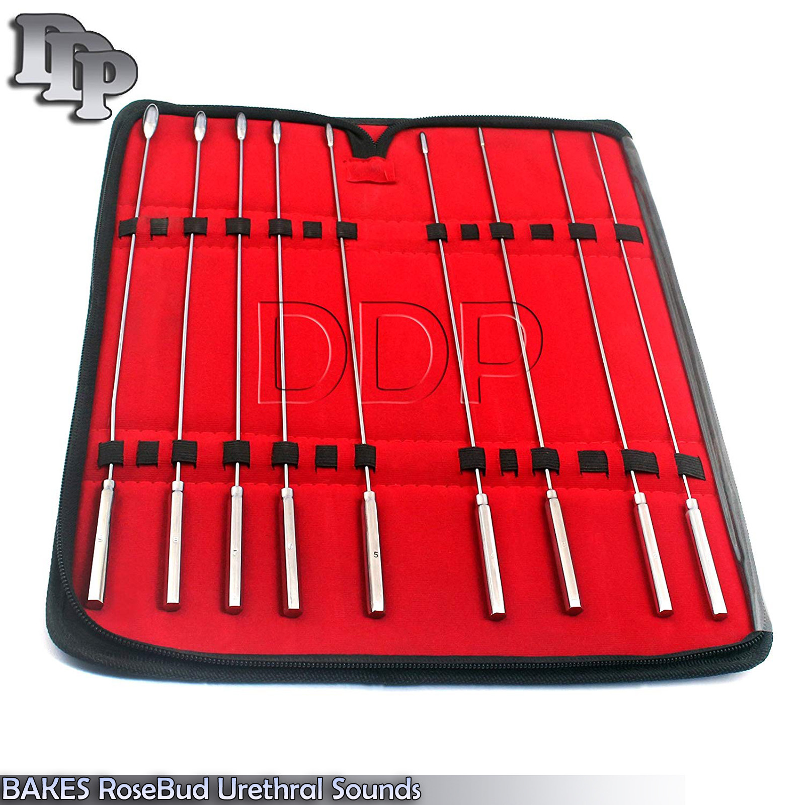 Bakes Rosebud Sounds Dilator Set In Zipper Case Surgical Instruments