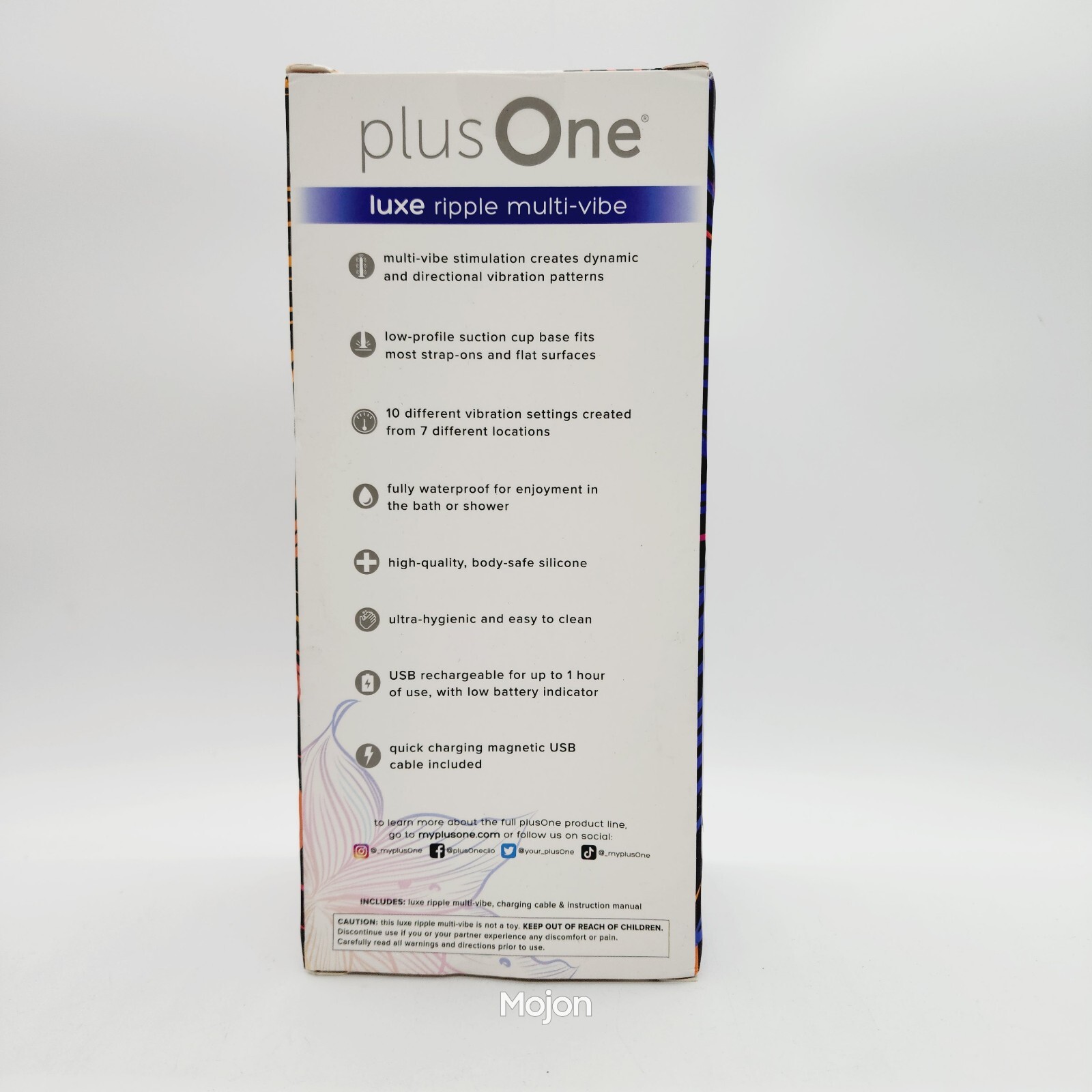 PlusOne Luxe Ripple Multivibe Personal Vibrator With Suction Cup Base