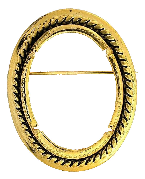 40x30 40mm x 30MM CABOCHON CAB GOLDPLATED PENDANT BROOCH PIN MOUNTING CF947/4924