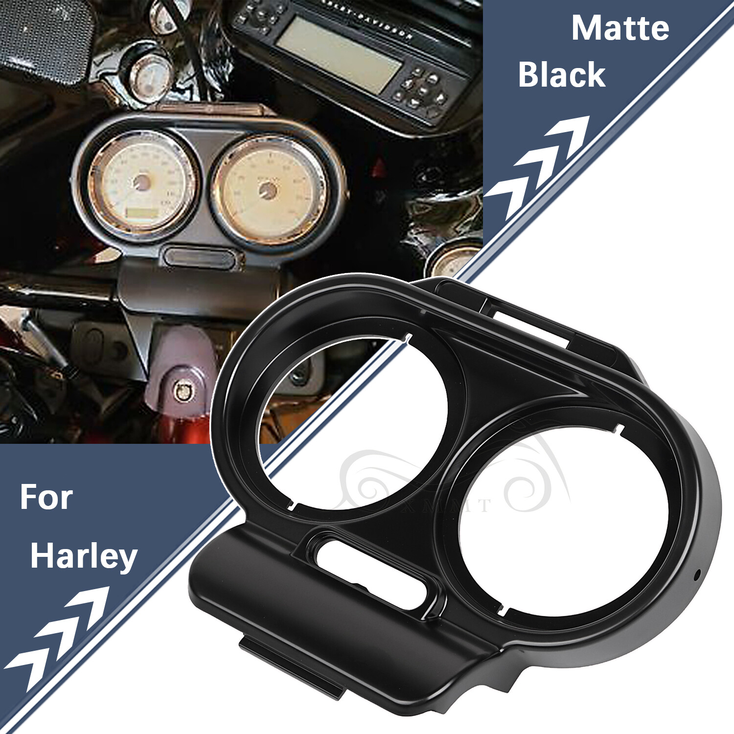 Matte Black Gauge Cover Nacelle Fairing Fit For Harley Road Glide 1998-2013 FLTR