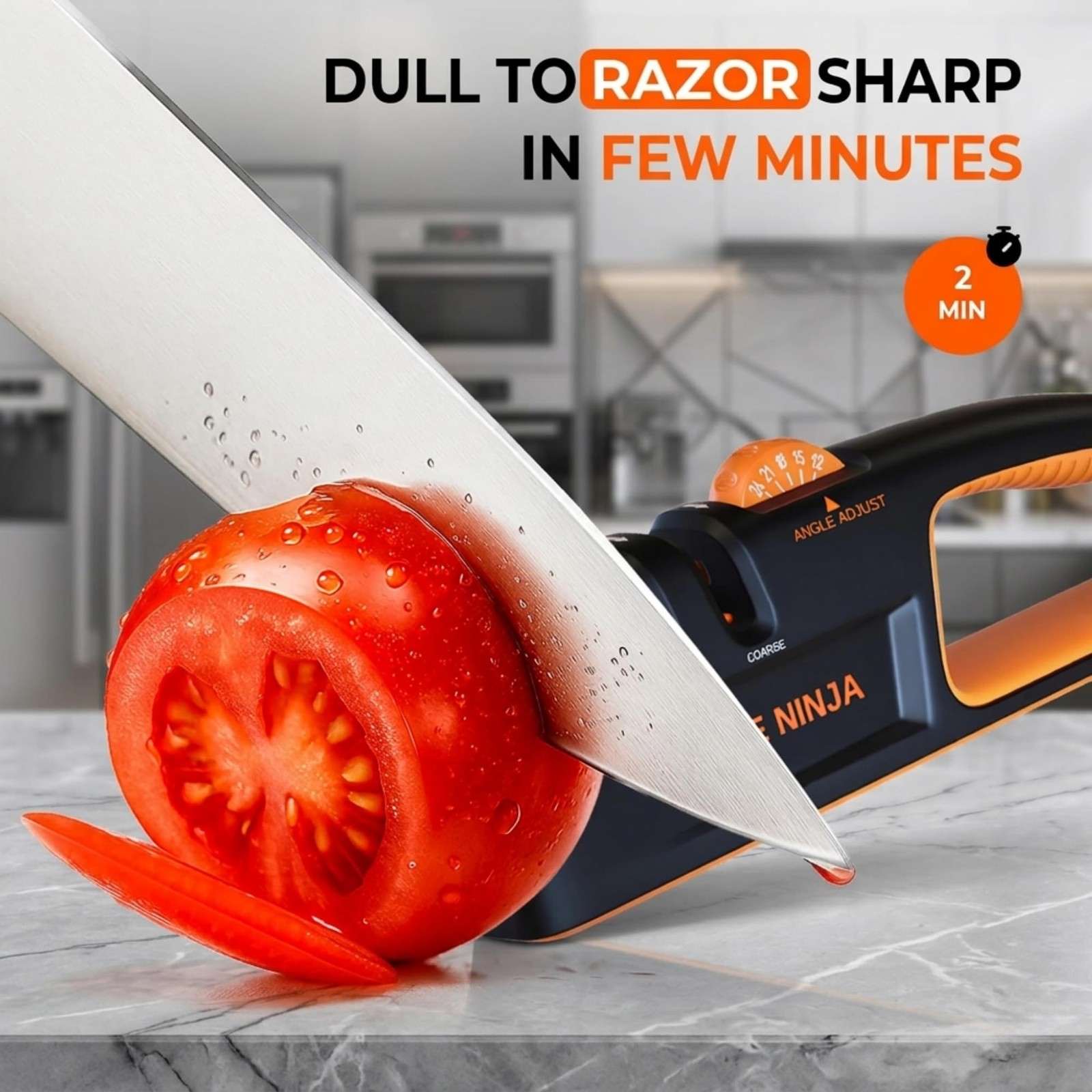 5 Precision Adjust Knife Sharpener- 3-Stage Premium Kitchen Knife Sharpener t...