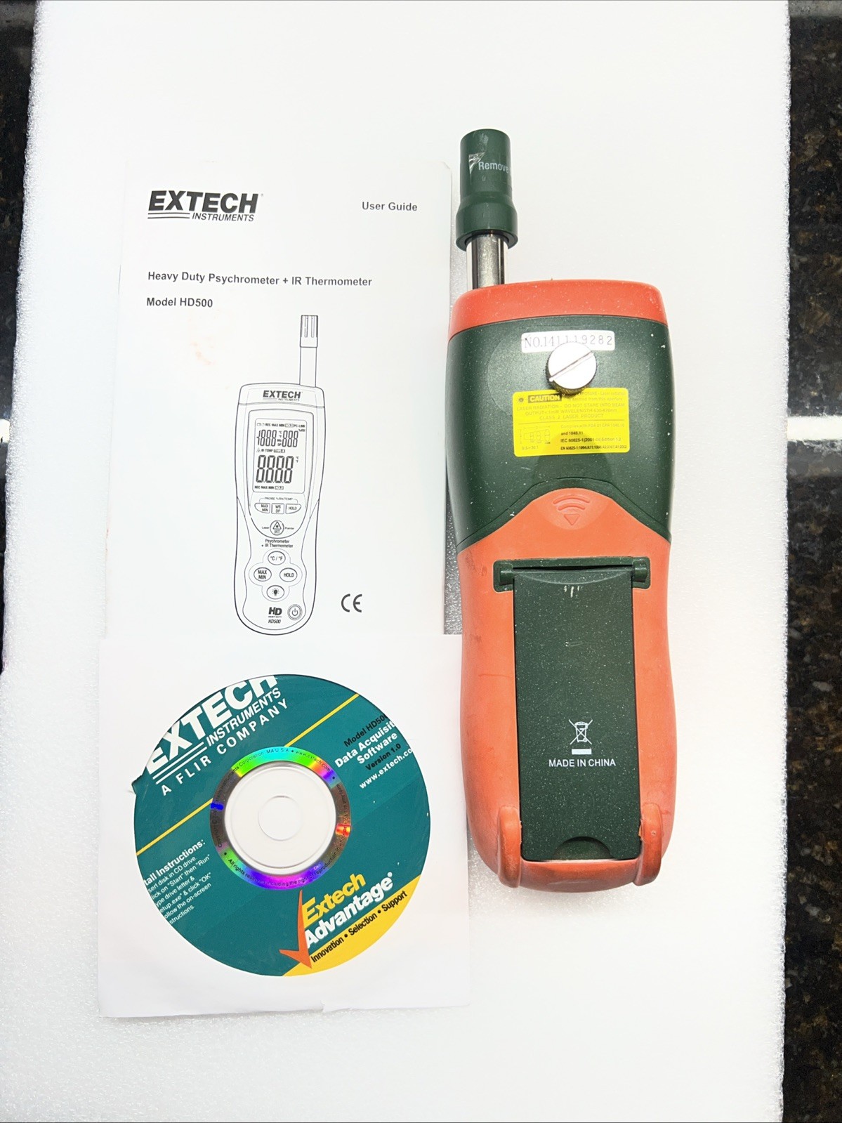 Extech Instruments HD500 Infrared Thermometer Used Untested Free Shipping