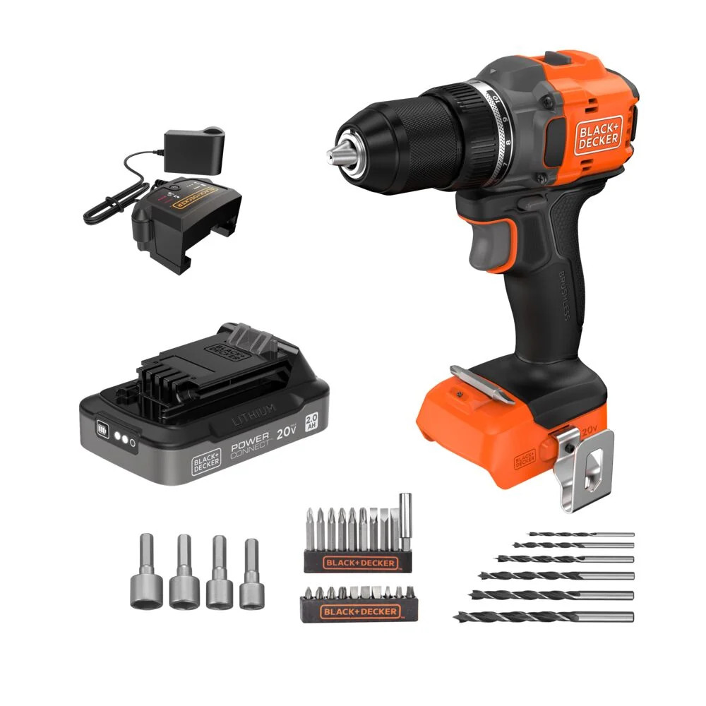BLACK+DECKER 20V MAX* Cordless Brushless Drill/Driver Project Kit - BLD782PK30D1