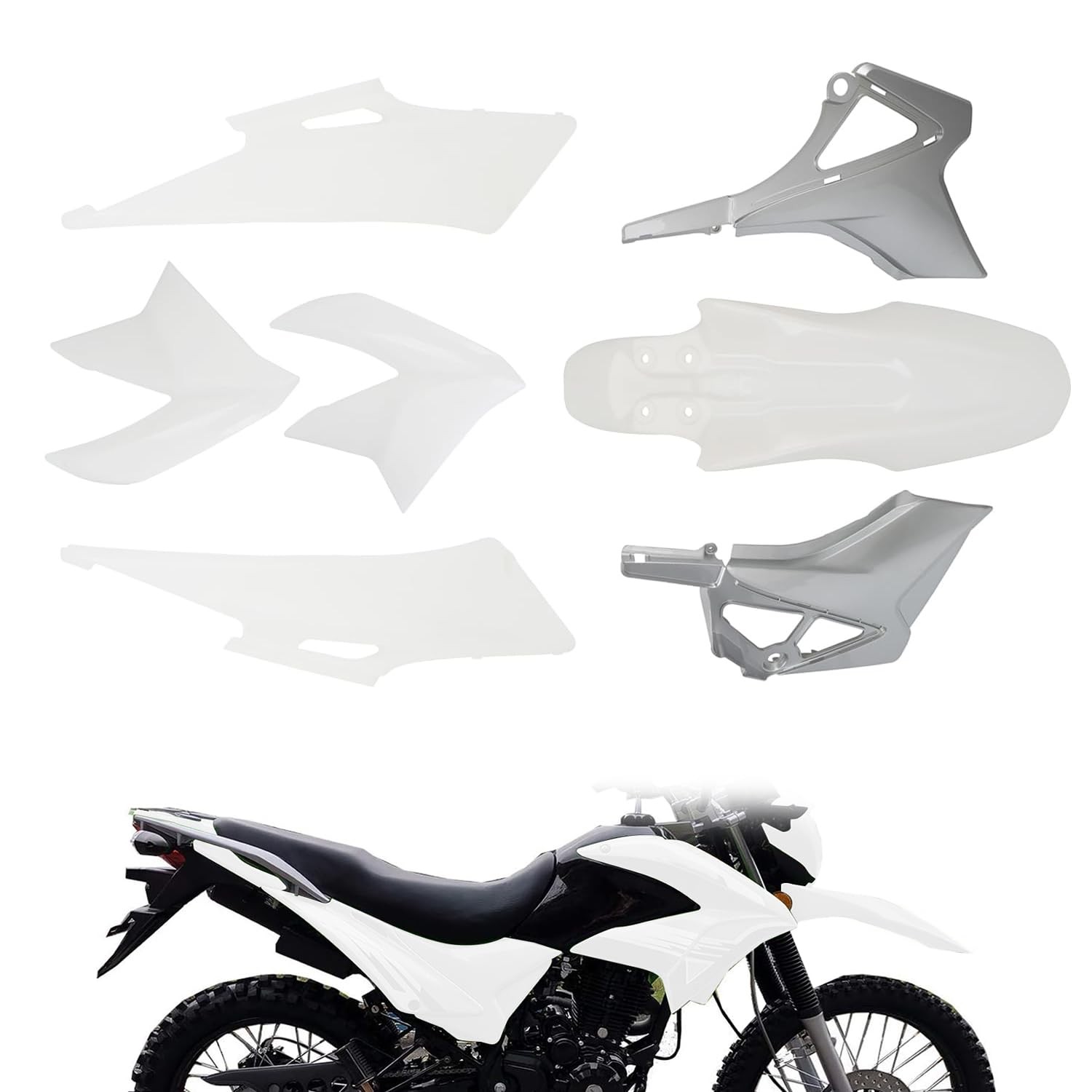 Plastics Kit for Hawk 250, Complete Fairing Body Work Set with Tank Guard