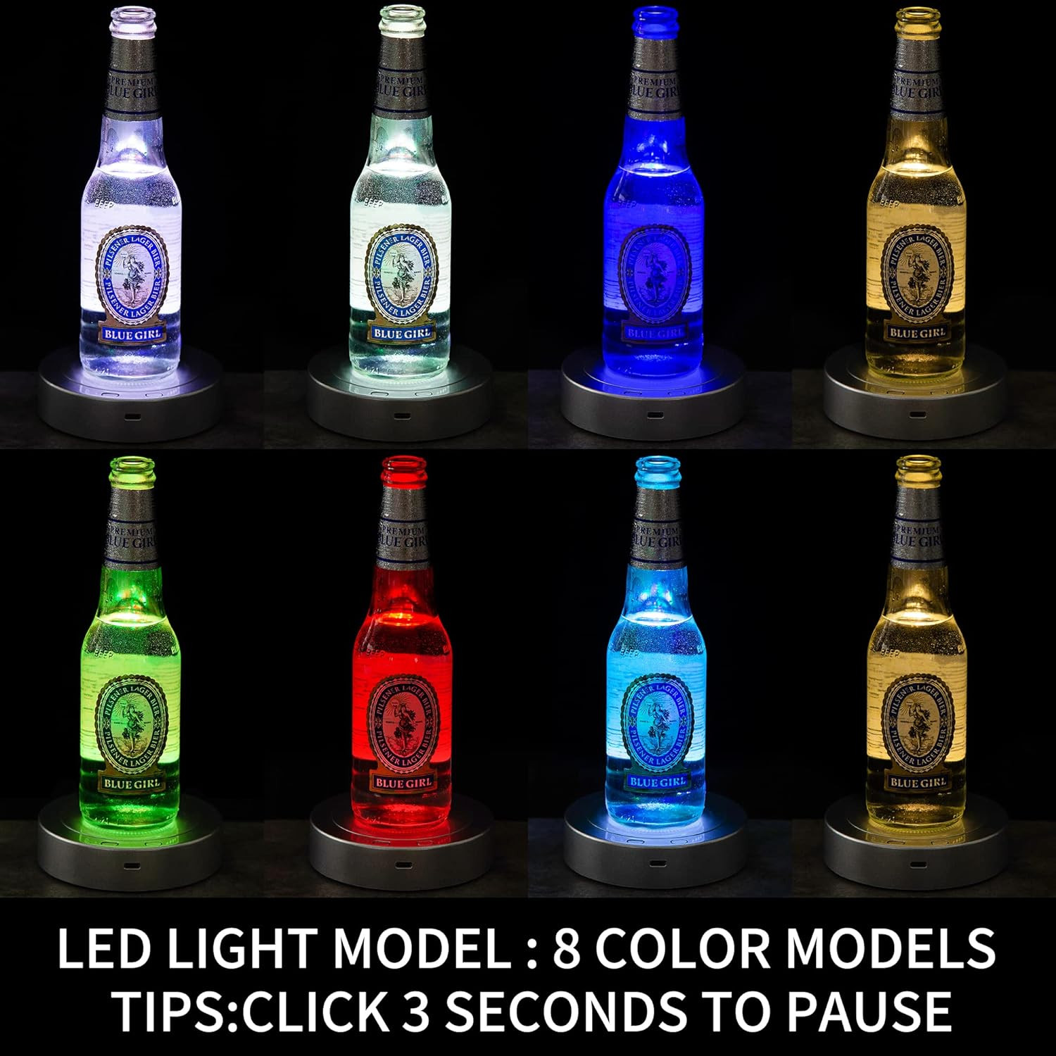 Rotating Display Stand - Spinning Display Stand with Colored Lights - Lighted LE