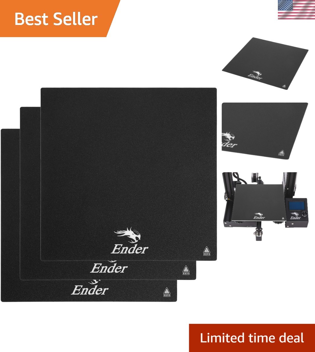Creality Ender 3 Pro Heat Bed Platform Sticker - Durable 3PCS Build Surface Set