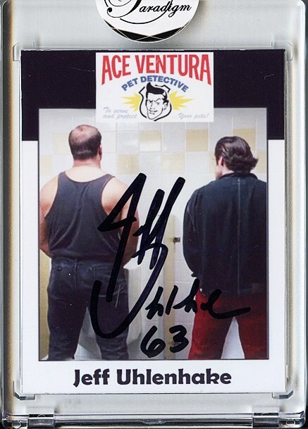 -Ace Ventura: Pet Detective- Jeff Uhlenhake Signed/Autograph/Auto Movie Card