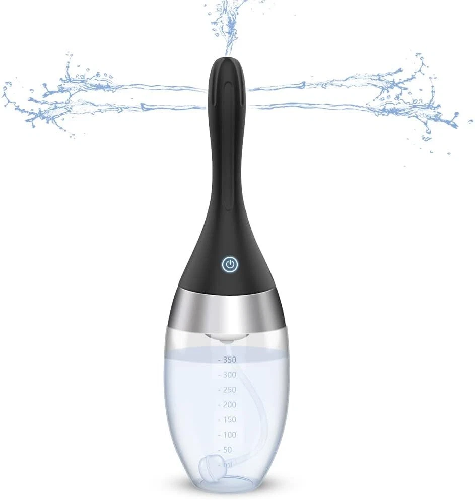 Automatic Enema Bulb Anal Vaginal Cleaner Tool Silicone Douche Cleaner Enema Kit