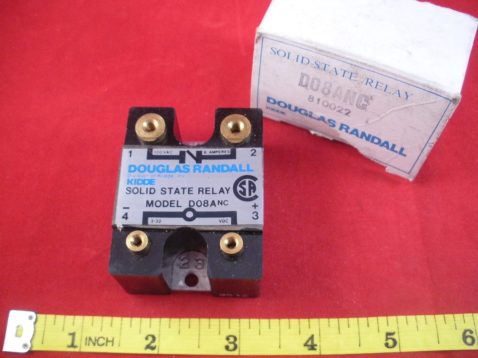 Douglas Randall D08A NC Solid State Relay D08NC 120V AC 8 amps Kidde 810022 New