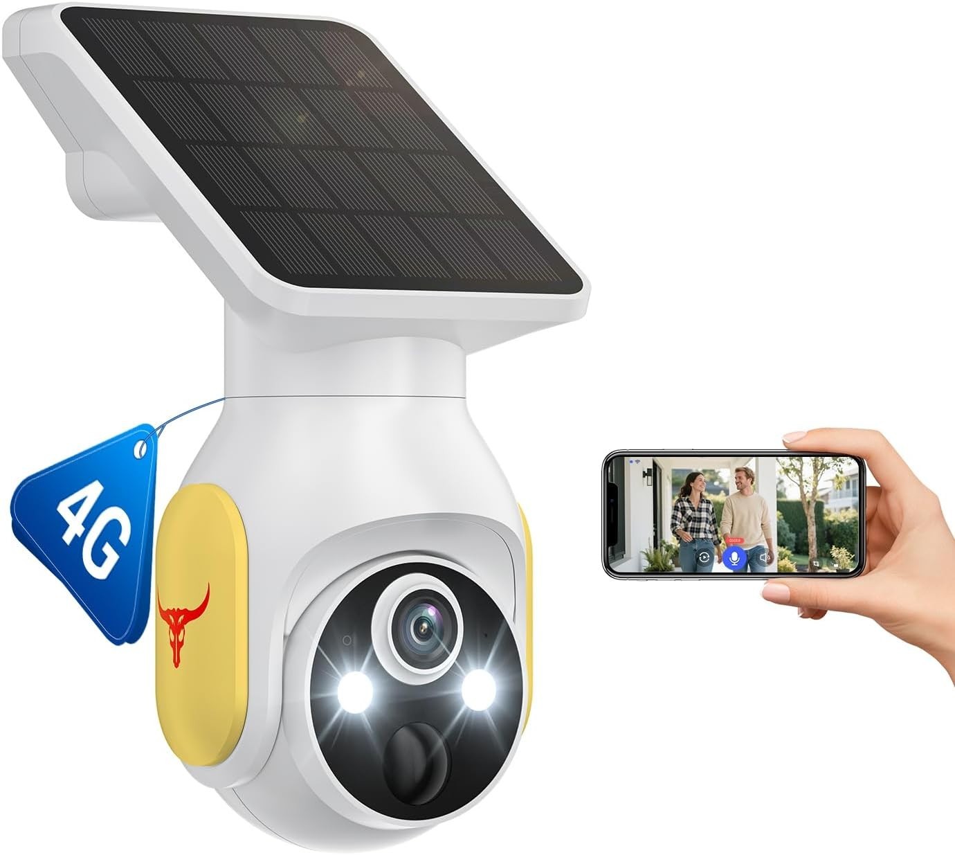 Camara De Seguridad Solar 360 Para Casa Exterior 4G Con Audio y Micrófono