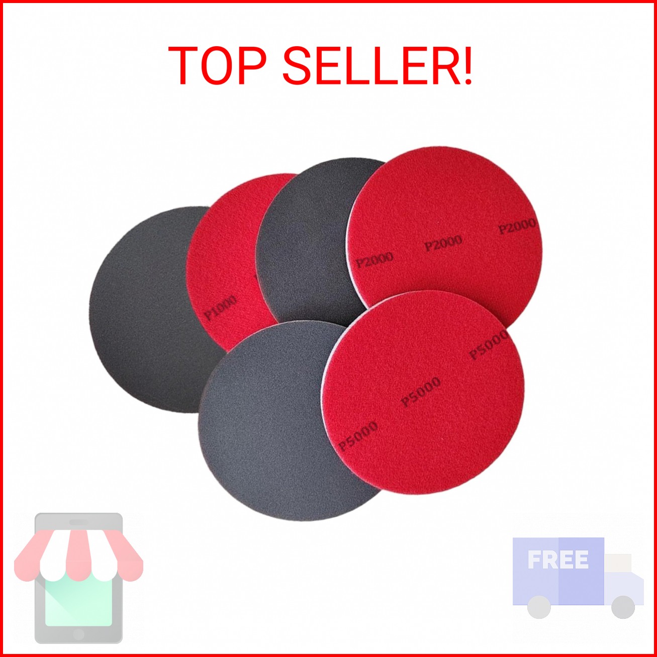 Bowling Sanding Pads, Bowling Ball Sanding Pads 6 Pieces Grit Pads for Bowling B