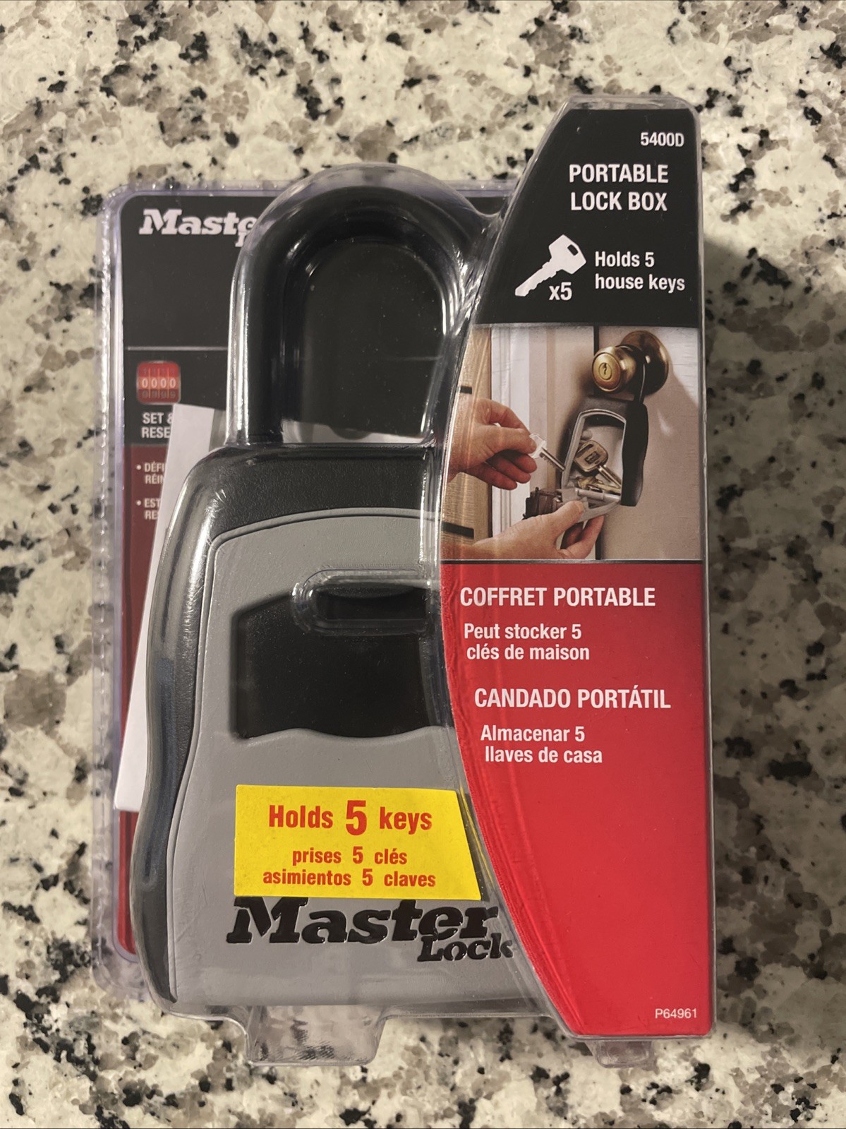 Master Lock 5400D Portable Combination Realtors Lock Box Holds 5 Keys P64959