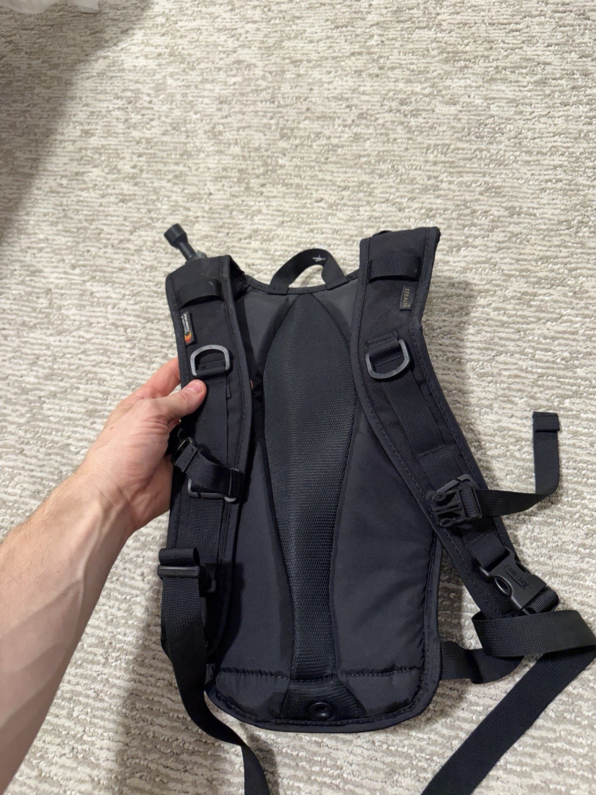 Camelbak Maximum Gear Stealth Hydration Backpack w/ Bladder - Black Adjustable