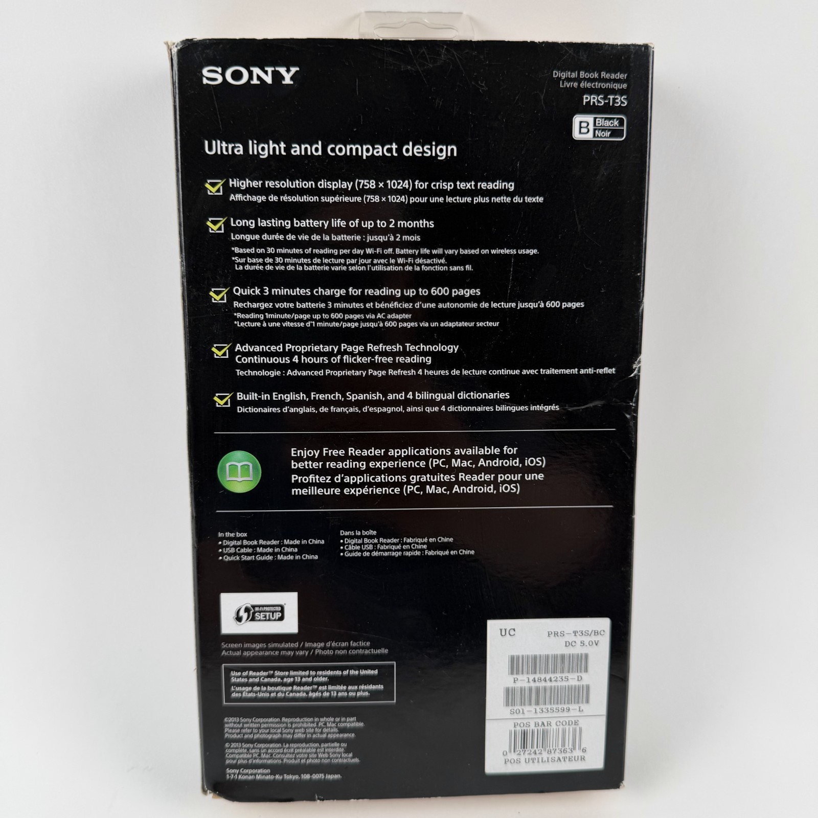 SONY READER PRS-T3S Digital Book Reader Excellent condition