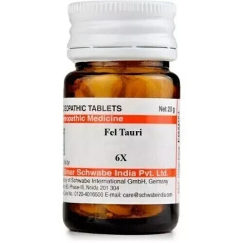 Willmar Schwabe India Fel Tauri 6X (20g) Tablets Free Shipping World Wide