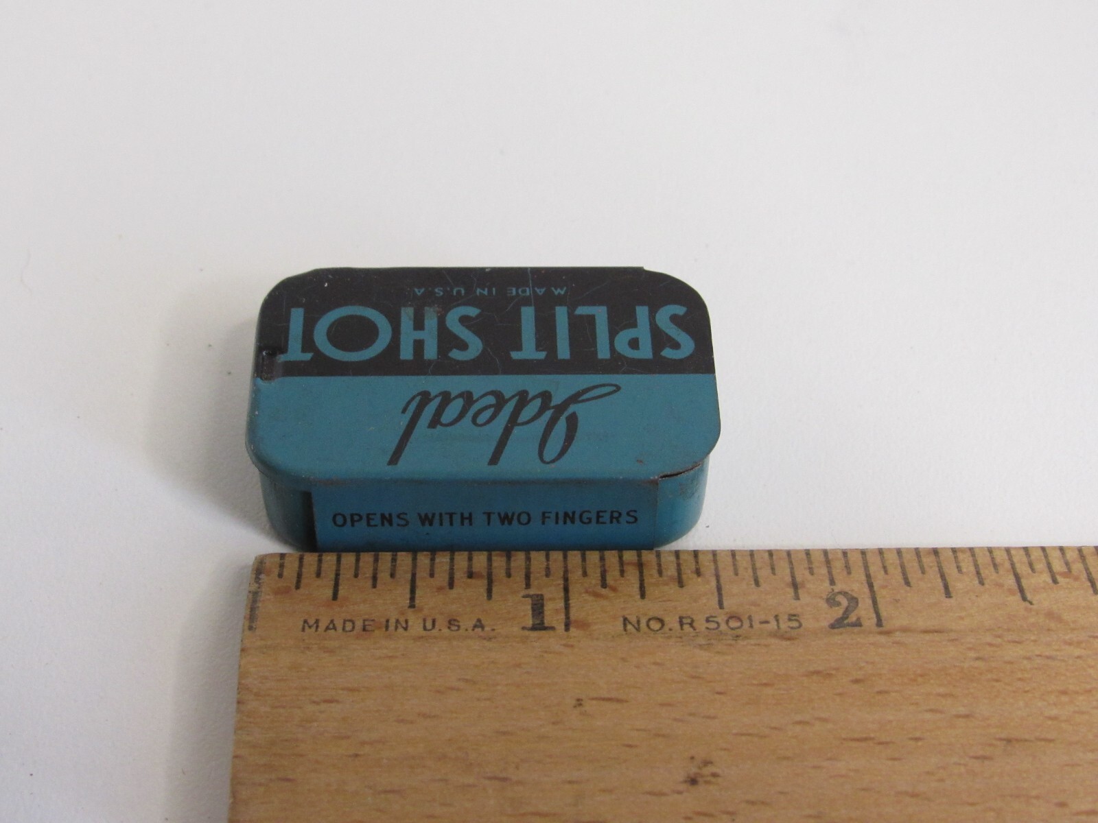Vintage Ideal Split Shot 12 No 4 Split Shot Collectible Tin Empty -A7