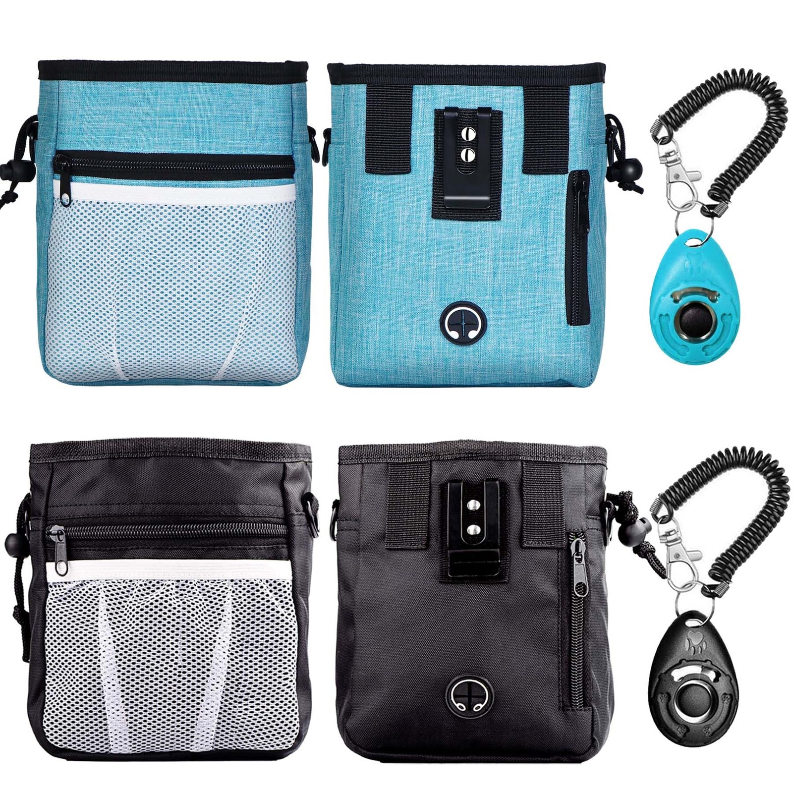 Dog Treat Pouch Dog Clicker Training Kit, Dog Training Treat Pouch Dog Clicke...