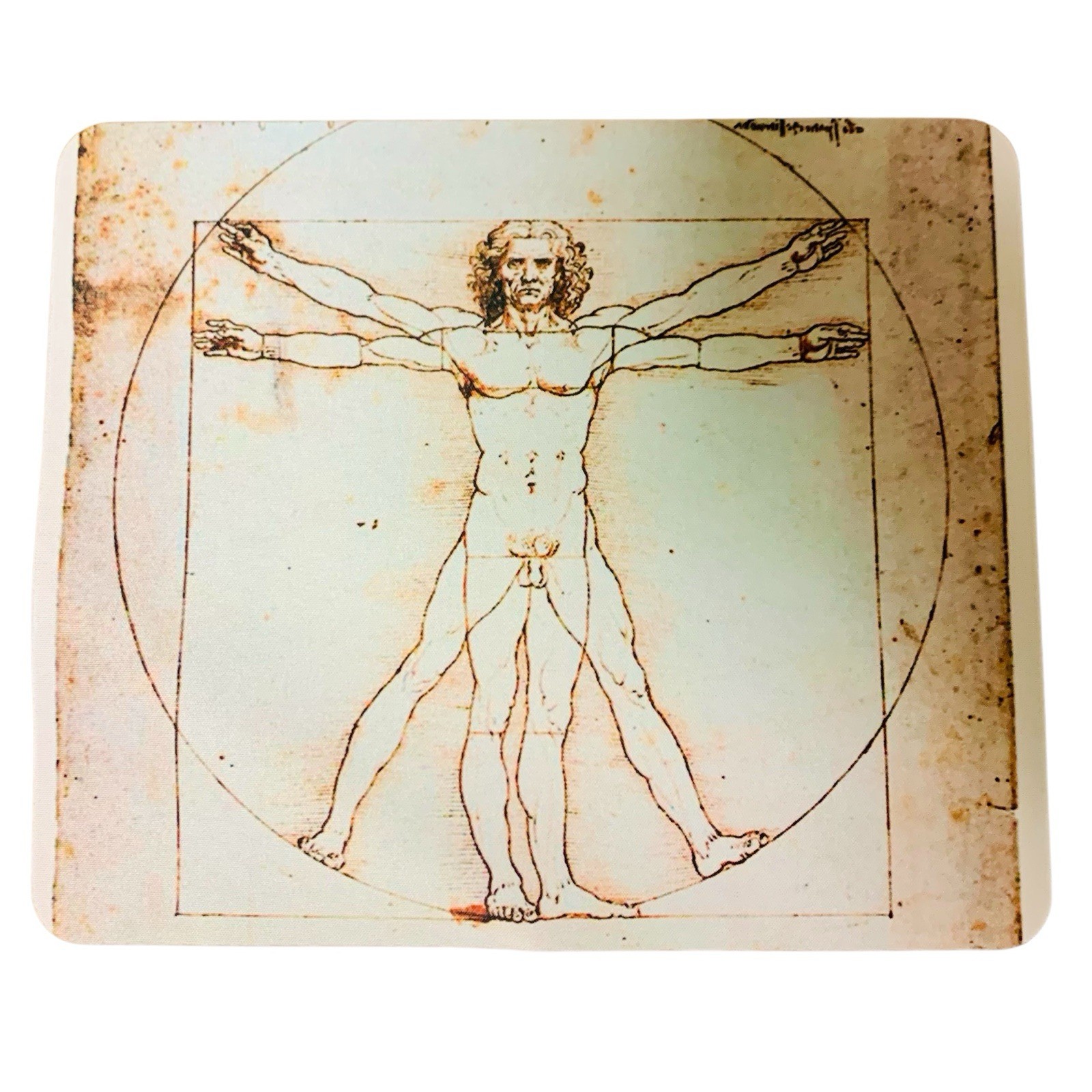 The Vitruvian Man by Leonardo Da Vinci Mousepad Art Lovers Gift Computer Office