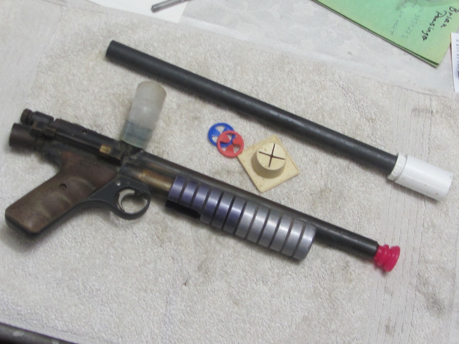 Vintage Sheridan PMI 68 Magnum Piranha Pump Paintball Gun Pistol Velocity Adjust
