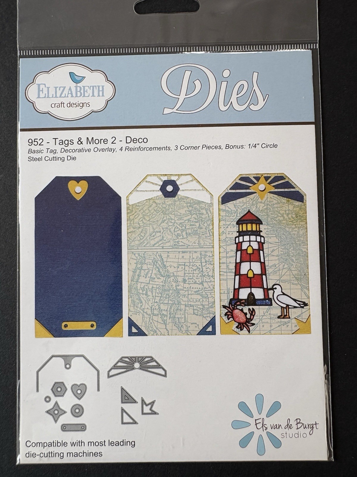 Elizabeth Tags & More 2 Deco Create Three Designs Set New Metal Cutting Dies 952