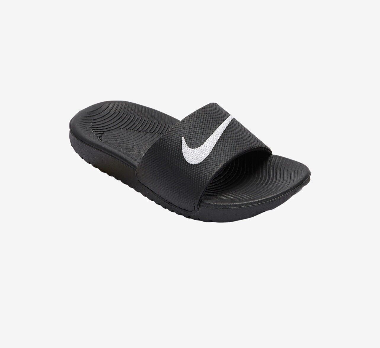Kids Nike Kawa Slide Black White 819352 001