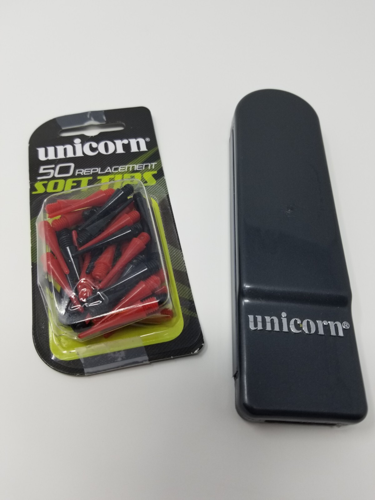 UNICORN DART FLIGHTS THREE PACK IN CASE 2011  W/ 50 REPLACEMENT SOFT TIPS 2014