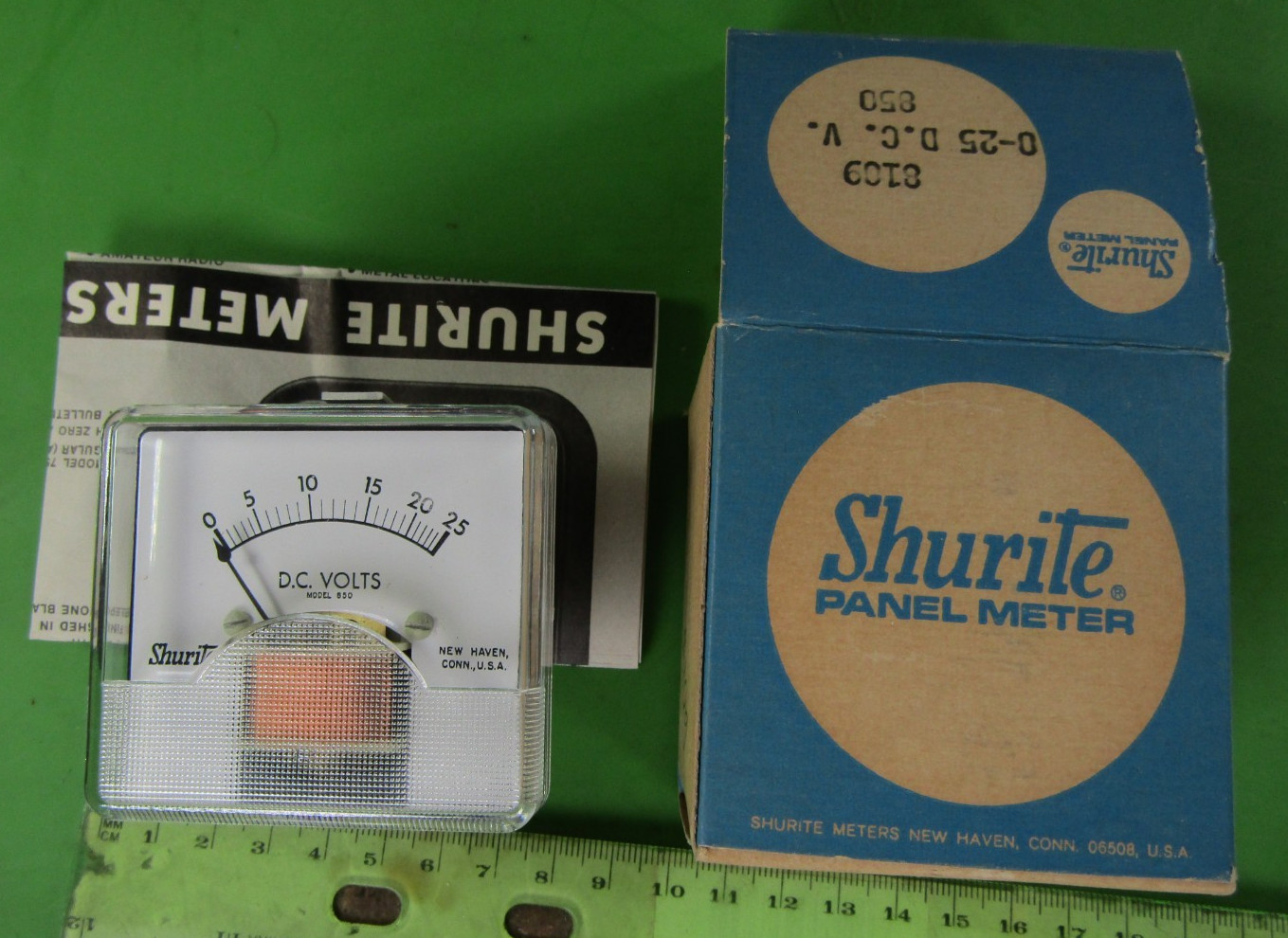 Shurite 8109  Panel Meter Model 850🔥0-25 DC Volts🔥Vintage🔥NOS🔥NIB🔥p/n 8109