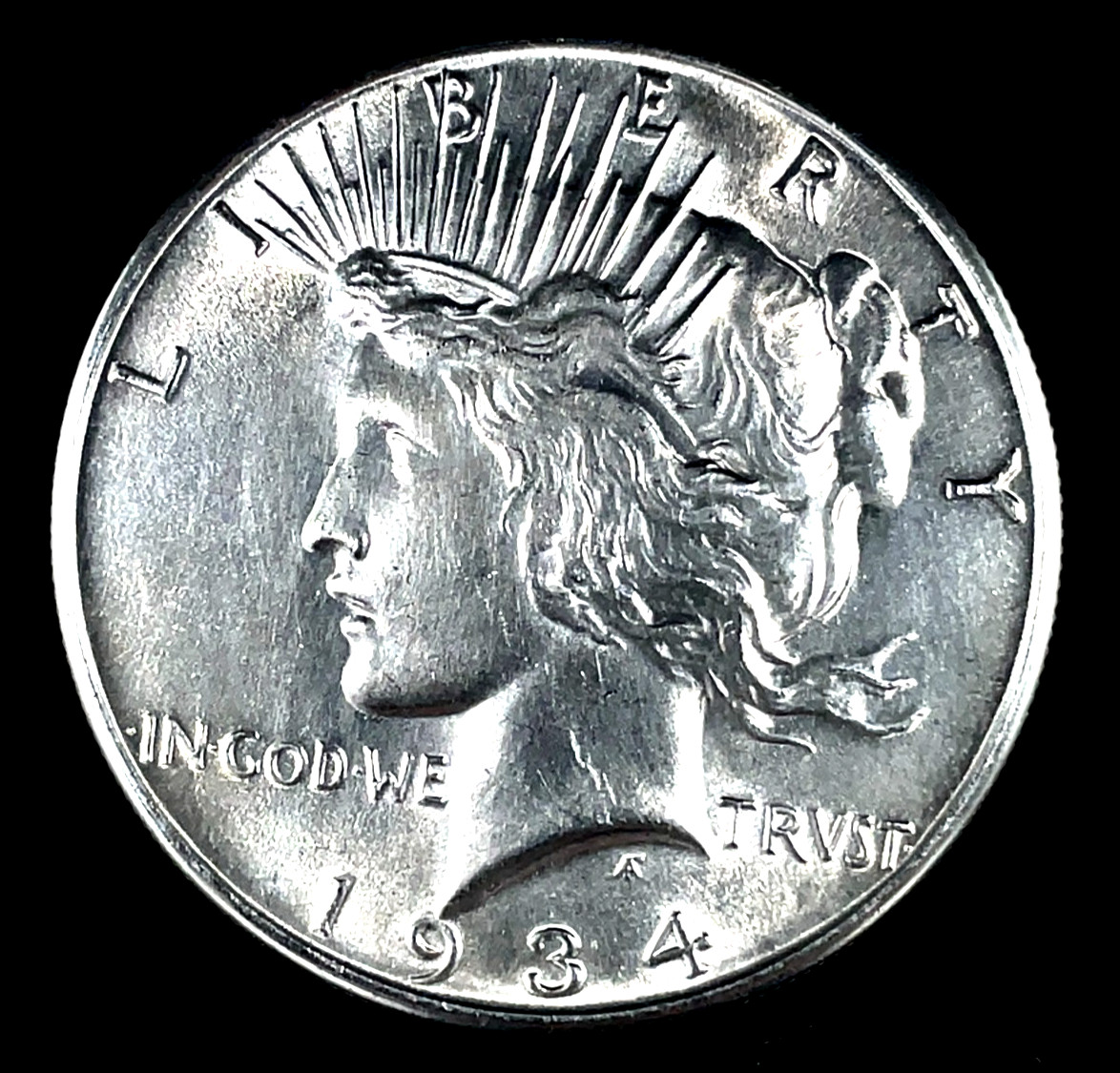 1934 Peace Silver Dollar Gem BU. $1 U.S Coin # 535
