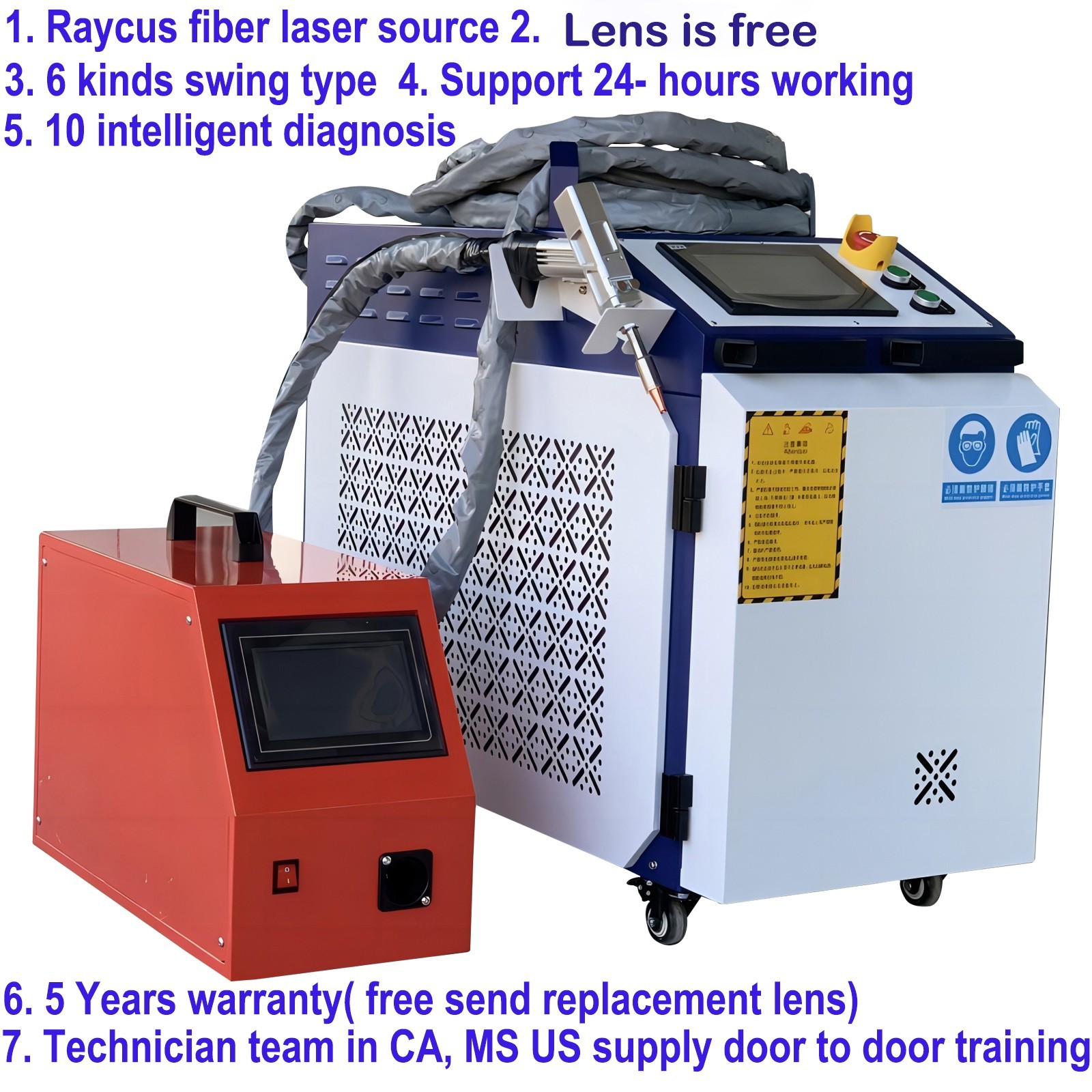 1500W Fiber Laser Welder Industrial Metal Soldering Welding Equipment US Stock