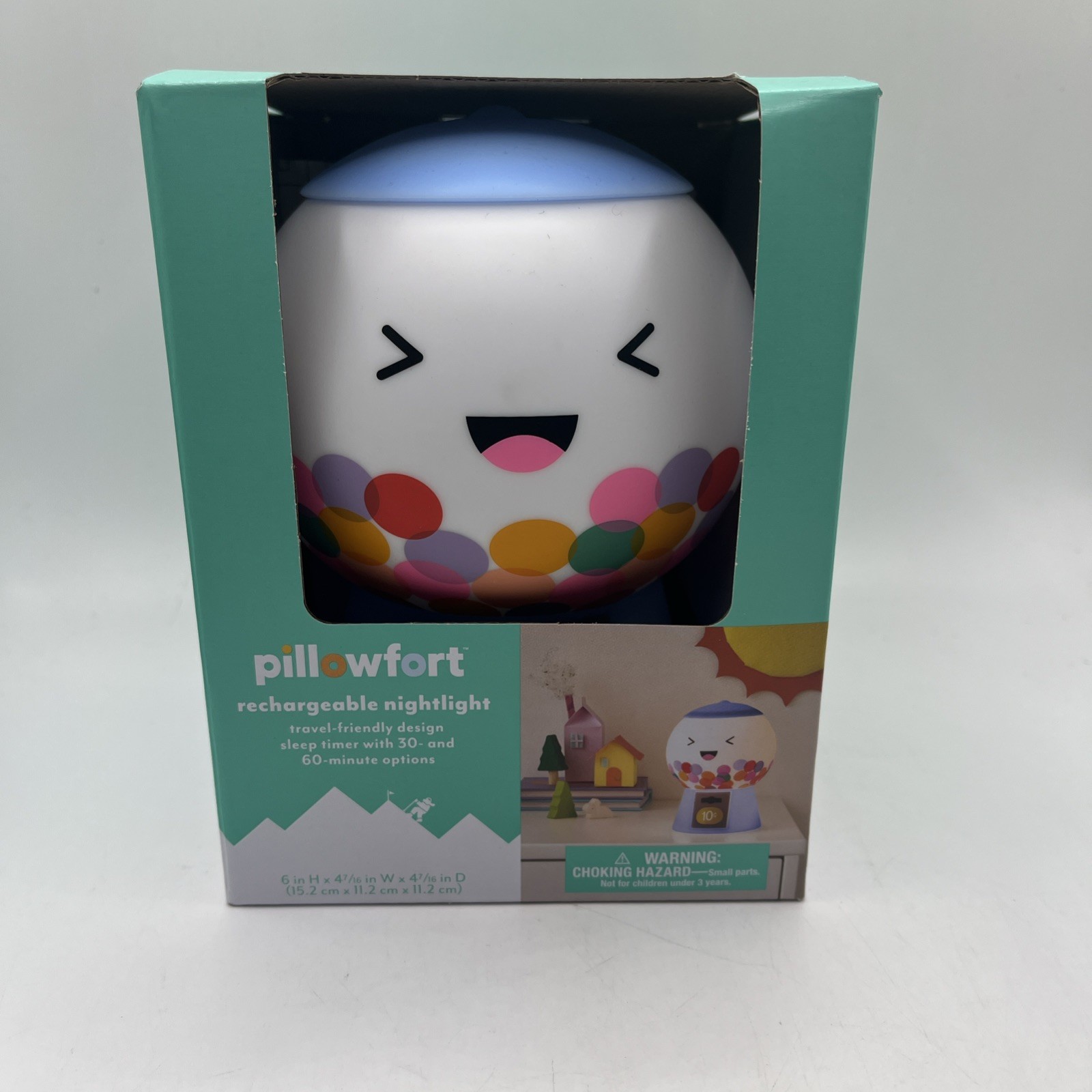 Pillowfort Gumball Rechargeable Nightlight NIB USB Rechargeable 2025