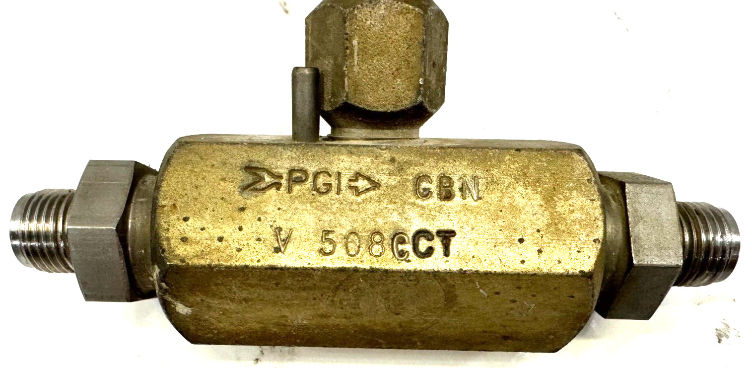PGI NEEDLE VALVE V508CCT 1/4" X 1/4" THREADED