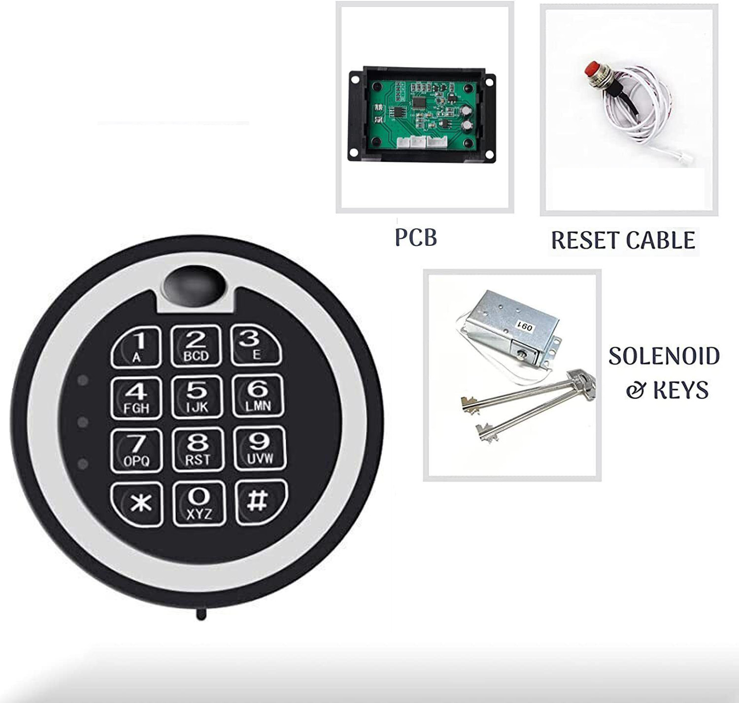 Replace Mesa MSL 500 Safe Lock Solenoid Electronic Lock with 2 Override Keys