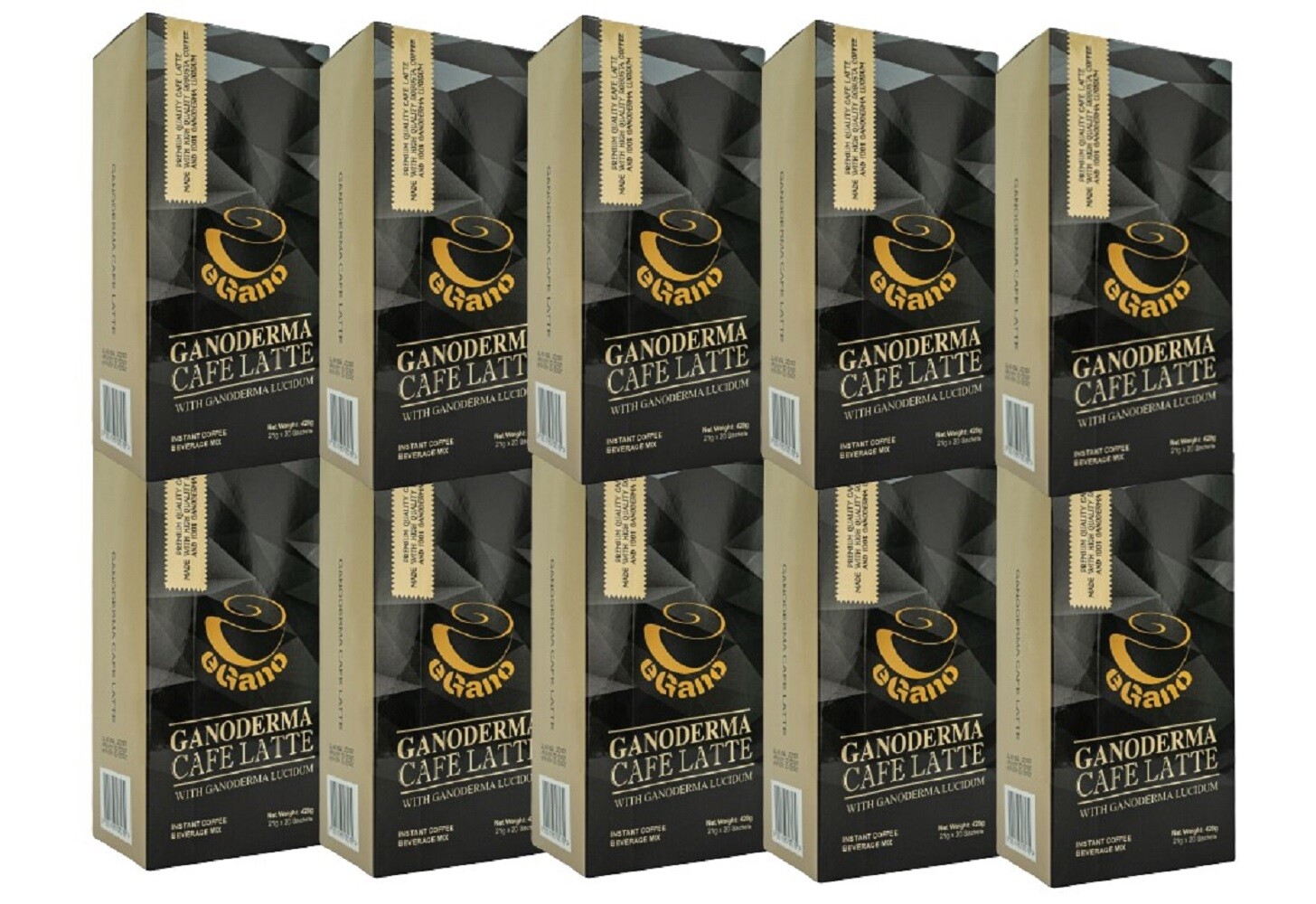 10 Box eGano Premium Ganoderma Cafe Latte W/ Ganoderma Lucidum Expedited