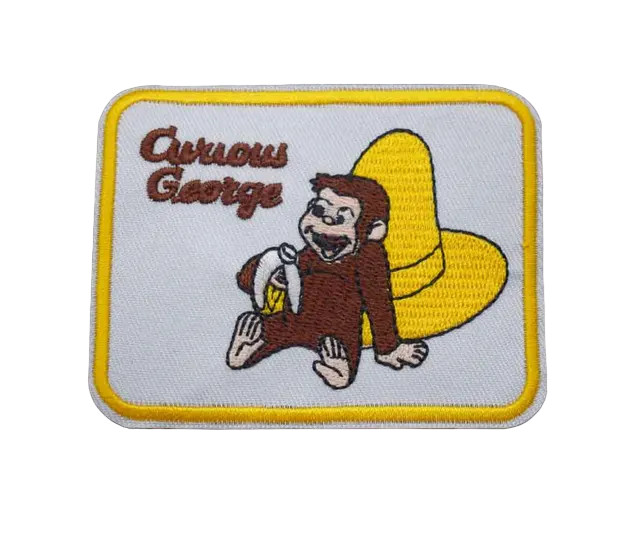 Curious George Cartoon Monkey Patch, Iron On/Sew On