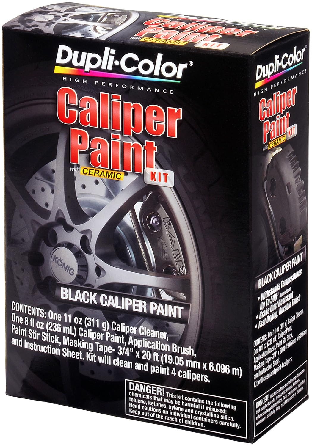 Dupli-Color BCP405 Single Brake Caliper Kit - Gloss Kit, Black