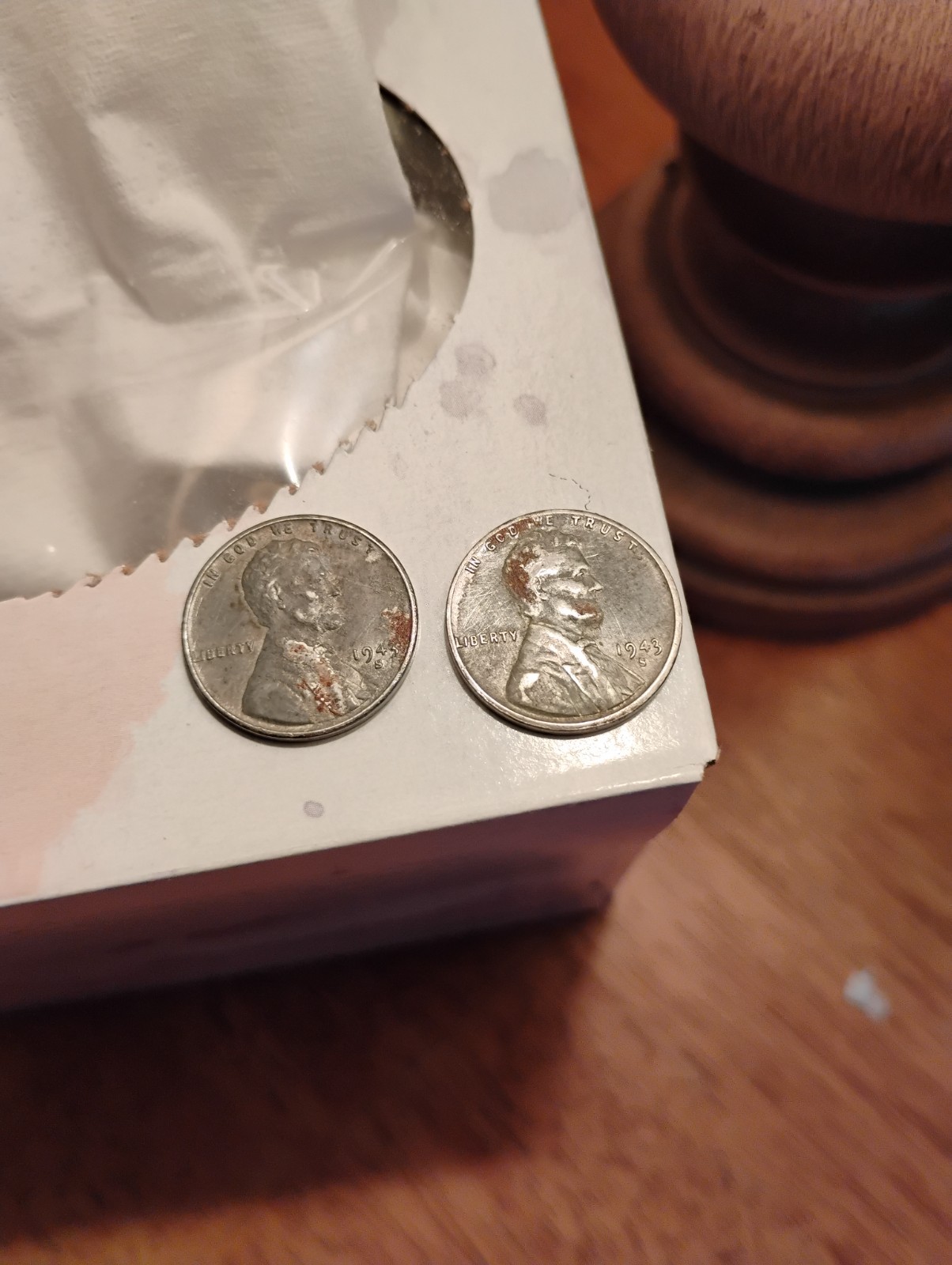 1943 S - steel Lincoln cents [ 2 coins ]