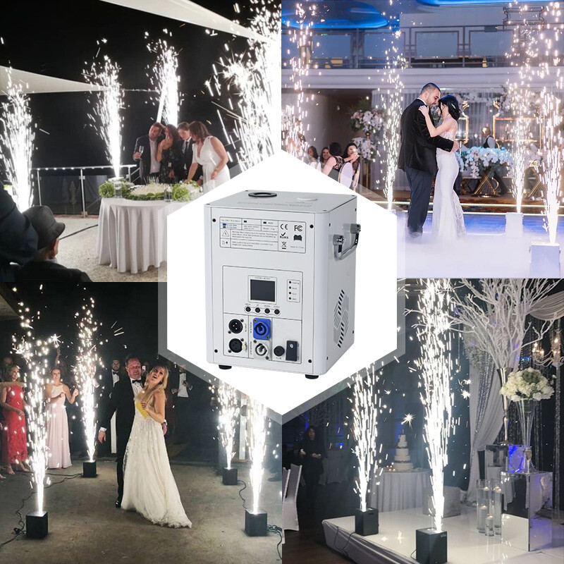 2Pack 750W Cold Spark Machine Firework Machine DMX DJ Stage Effect with Handle