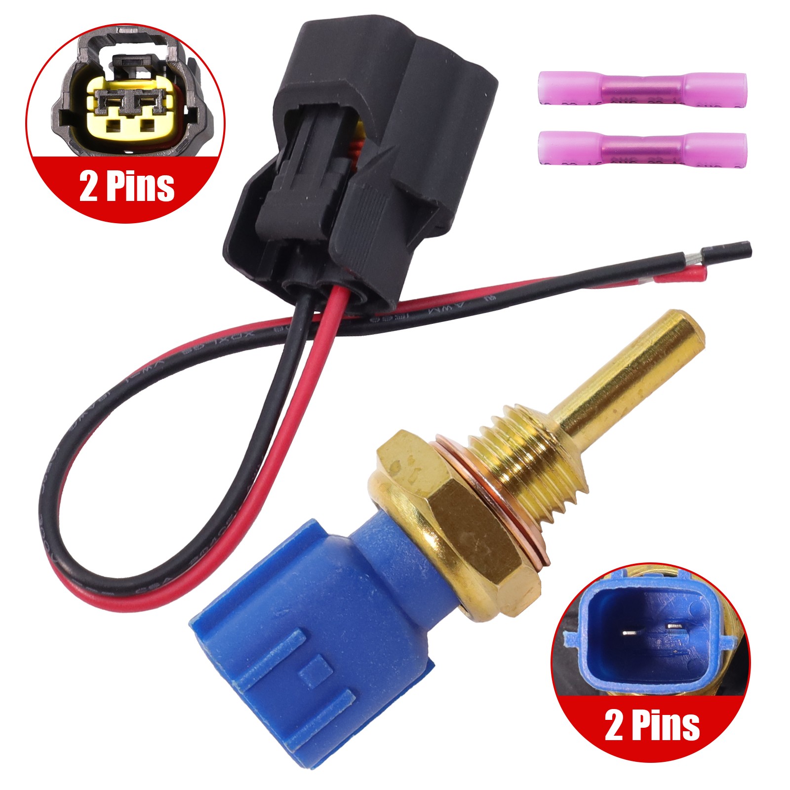 Coolant Temperature Sensor W/Connector TX78 S2907 FIT NISSAN FRONTIER 1999-2019